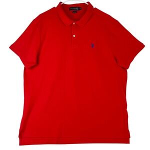 U.S. Polo Assn. Polo Shirt Mens XL Red Performance Pique Short Sleeve 11C450